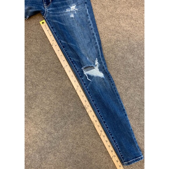 American Eagle Jeans Womans 2 High Rise Distressed Stretch Jegging AEO Denim - Picture 8 of 9